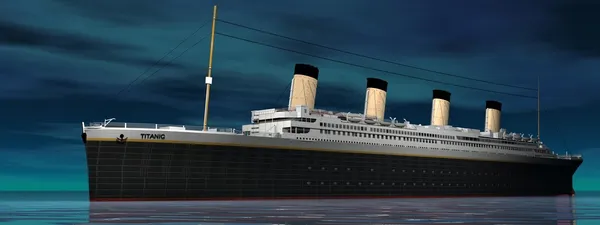 泰坦尼克号和天空 — 图库照片