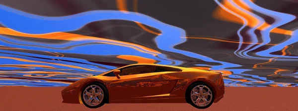 Narancssárga autó — Stock Fotó