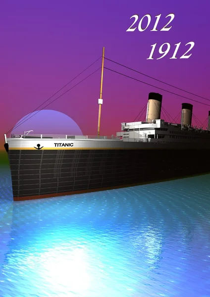 泰坦尼克号 1912年-2012 — 图库照片