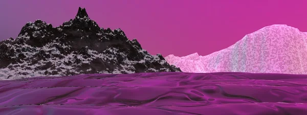 Landschaft und Eisberg — Stockfoto