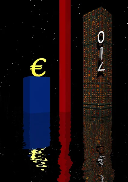 Oil and euro — Stock Photo, Image