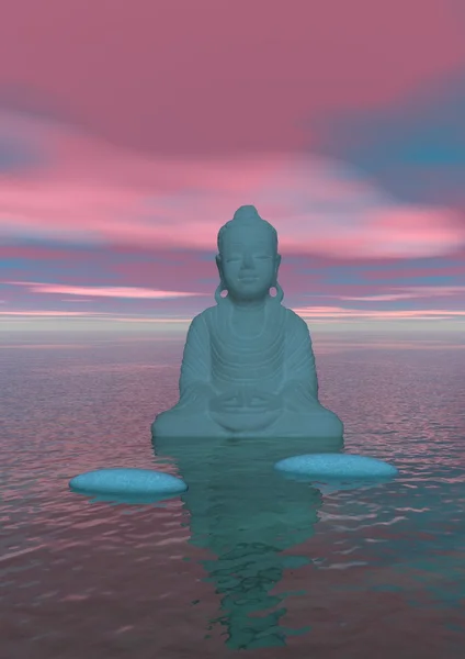Niebieski Budda — Zdjęcie stockowe
