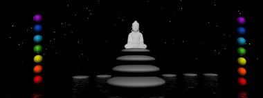 Chakras and buddha clipart