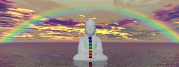 Chakras et bouddha — Photo