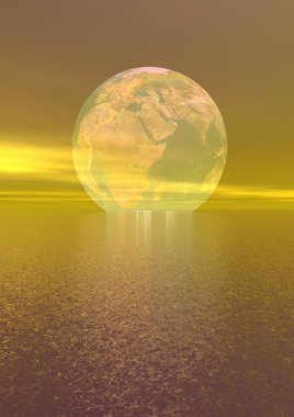 Planet yellow clipart