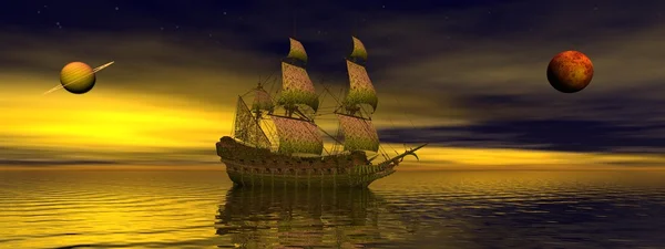 船和景观 — 图库照片