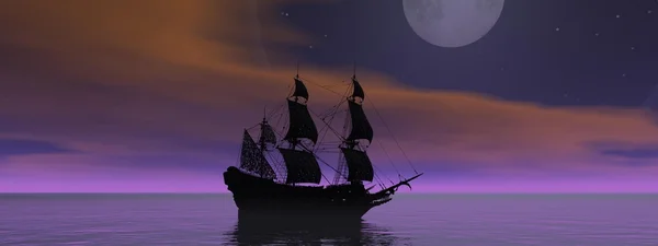Човен і краєвид — стокове фото
