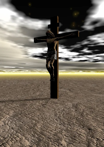 十字架和天空 — 图库照片
