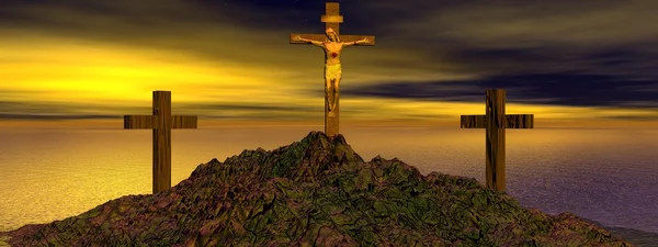 Cruz e céu — Fotografia de Stock