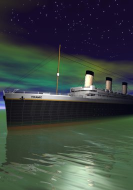 Titanic and sky clipart