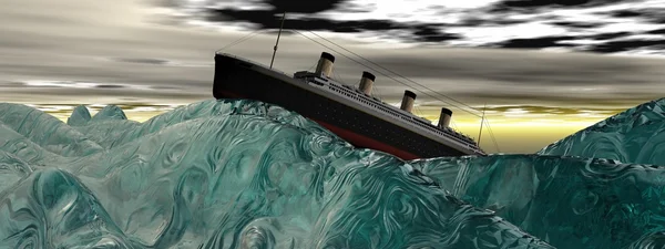 Titanic és a tenger — Stock Fotó