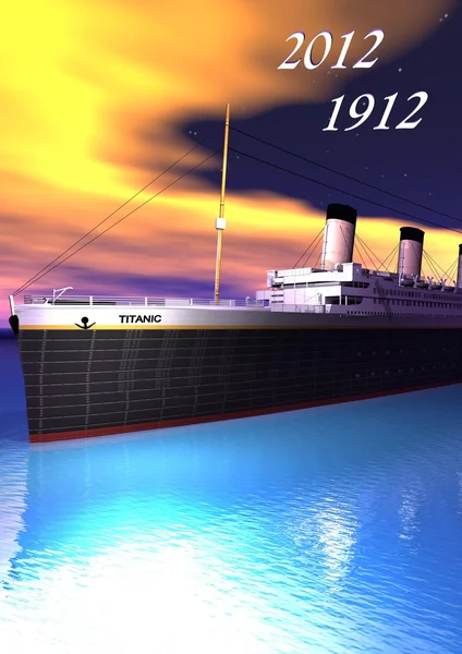 泰坦尼克号和天空 — 图库照片