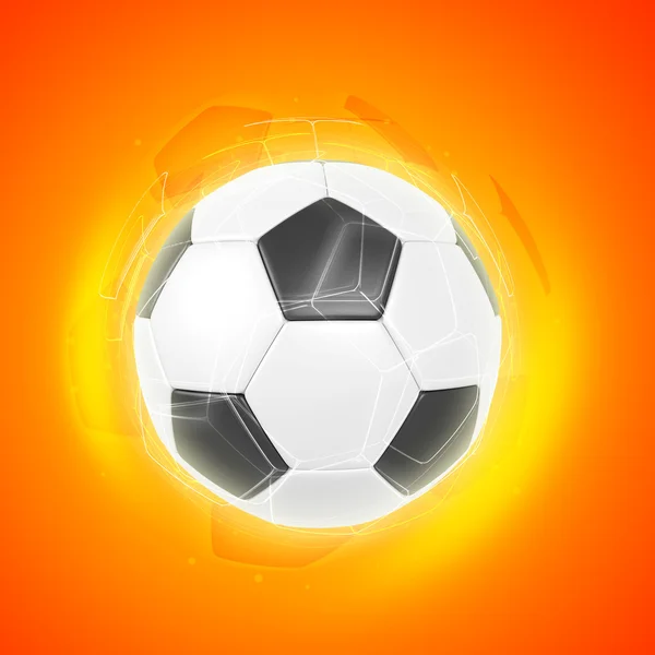 Μπάλα ποδοσφαίρου ζεστό — Φωτογραφία Αρχείου