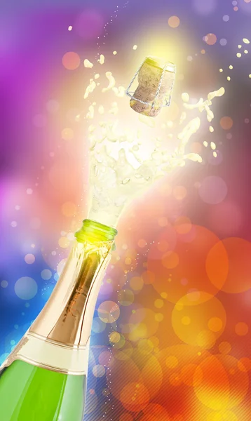 Champagne explosion.Celebrating concept — Stock Photo, Image