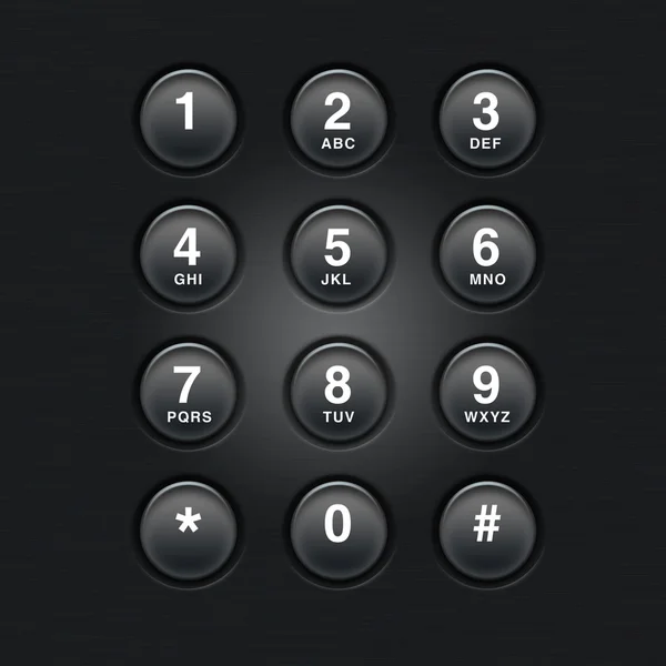黒電話キーパッドの図 — ストック写真
