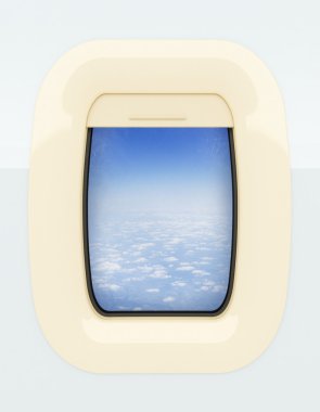 Airplane window. clipart