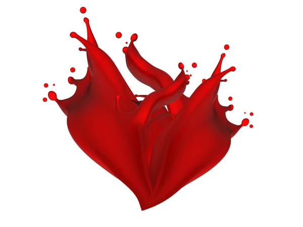 Abstract heart with blood — Stock Photo, Image