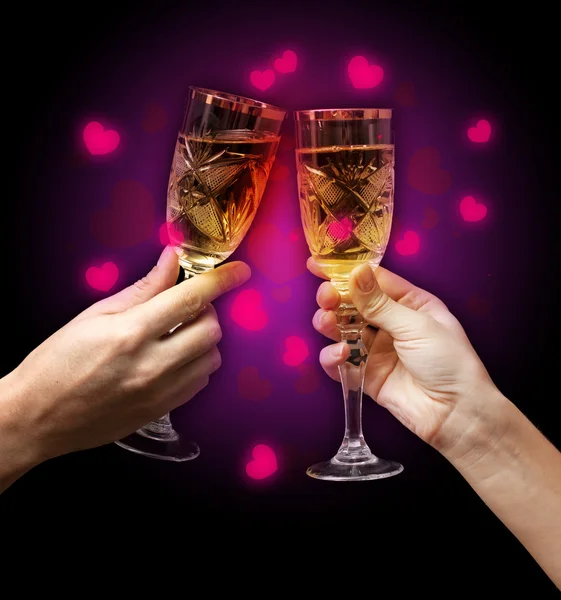 Toast champagne glass — Stock Photo, Image