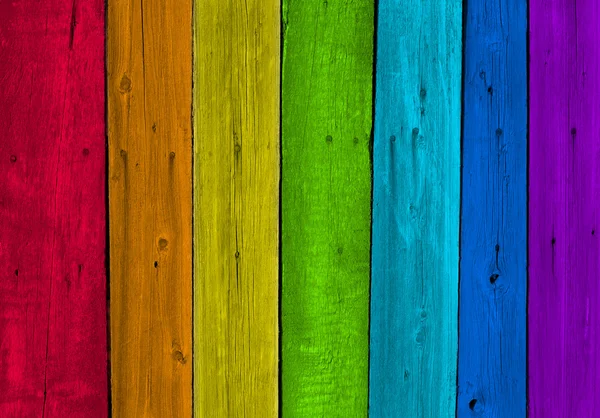 Madeira velha prancha arco-íris fundo — Fotografia de Stock