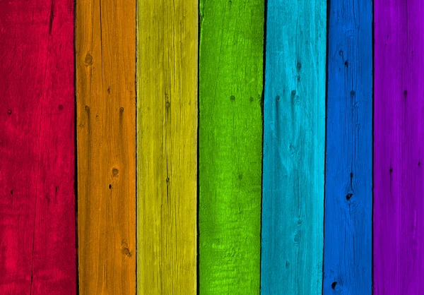 stock image Old wood plank rainbow background