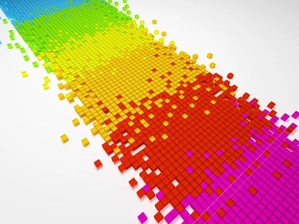 Градієнтний кольоровий мозаїчний фон пікселя (3d HD рендеринг ) — стокове фото