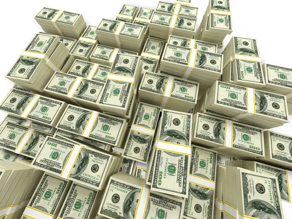 Money stack. piles of cash — Stock Photo, Image