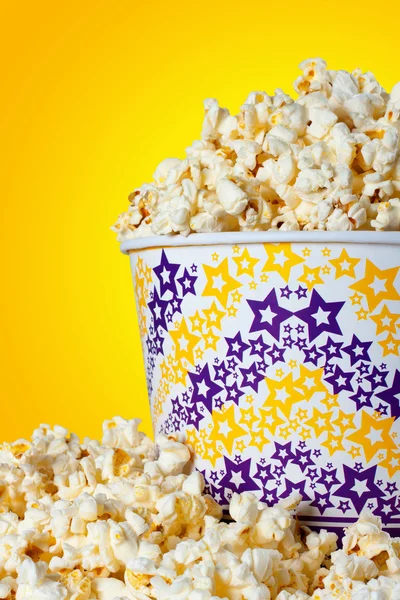 Large bucket of popcorn — Stock Photo, Image
