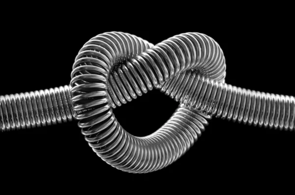Knotted metal spring — Stock Photo, Image