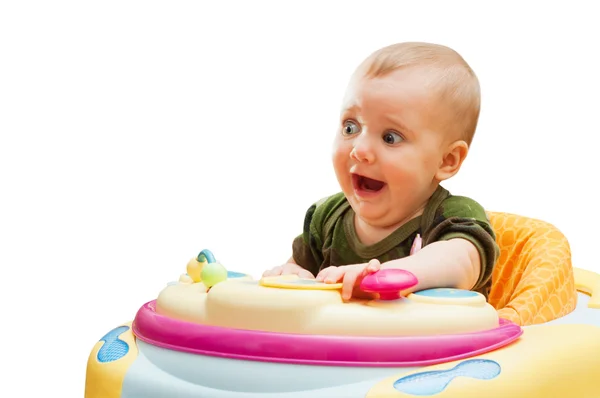 Retrato de bebê gritando assustado — Fotografia de Stock