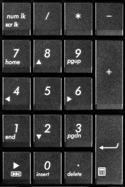 No teclado numérico — Fotografia de Stock