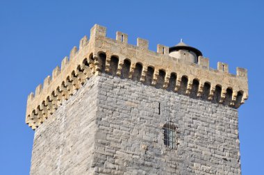 Battlements of a square tower