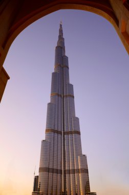 Burj Khalifa the tallest building in the world at sunset, Dubai clipart