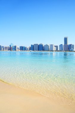 Beach in Abu Dhabi, UAE clipart