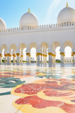Detail of Sheikh Zayed Mosque in Abu Dhabi, United Arab Emirates clipart