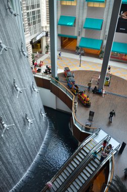 Waterfall in Dubai shopping mall clipart