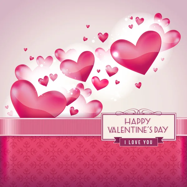 Szív Valentin-nap — Stock Vector