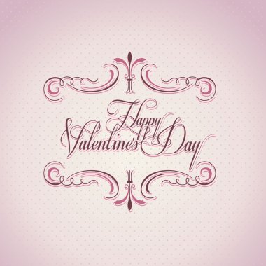 Valentine's day vintage background and greeting card clipart