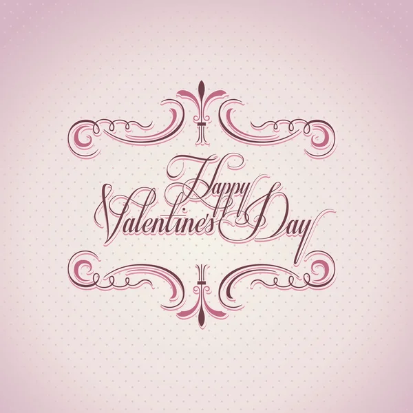 Aftelkalender voor Valentijnsdag vintage achtergrond en wenskaart — Stockvector