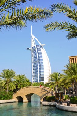 Hotel Burj al Arab in Dubai, UAE clipart