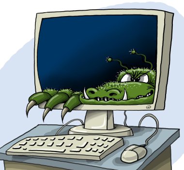 Computer virus clipart