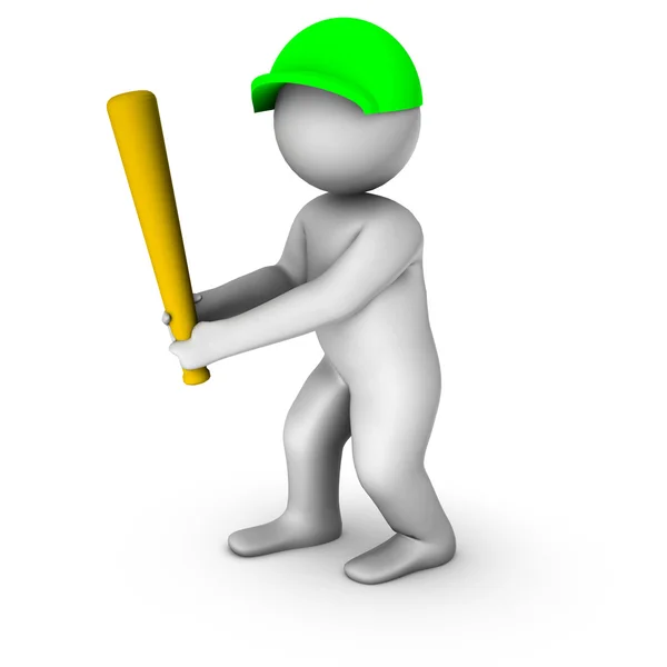 3D hráč baseballu — Stock fotografie