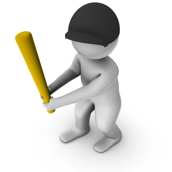 3D baseballista — Zdjęcie stockowe