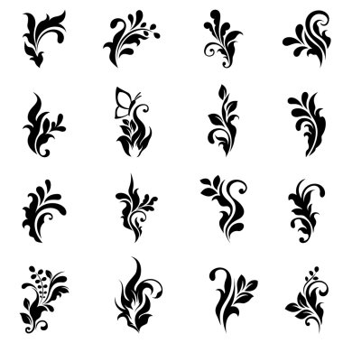 Swirly design elements 2 clipart