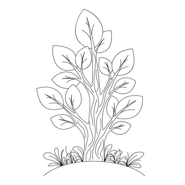 Ručně tažené strom — Stockový vektor