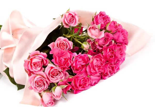 Rosa flores sobre blanco — Foto de Stock