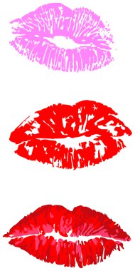 Lip print clipart