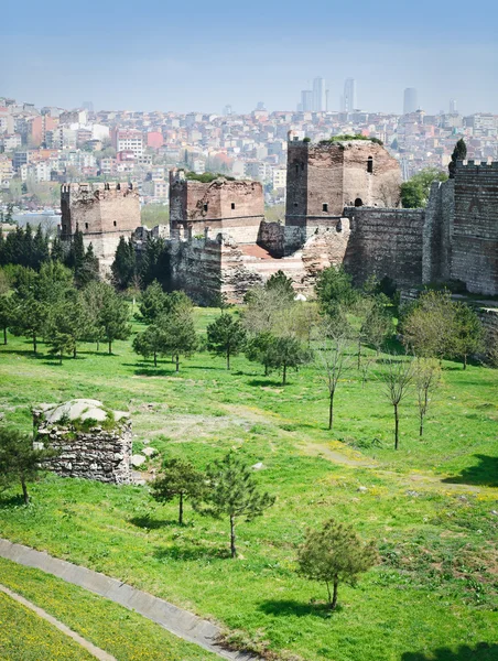 stock image Ancient walls of Constantinople