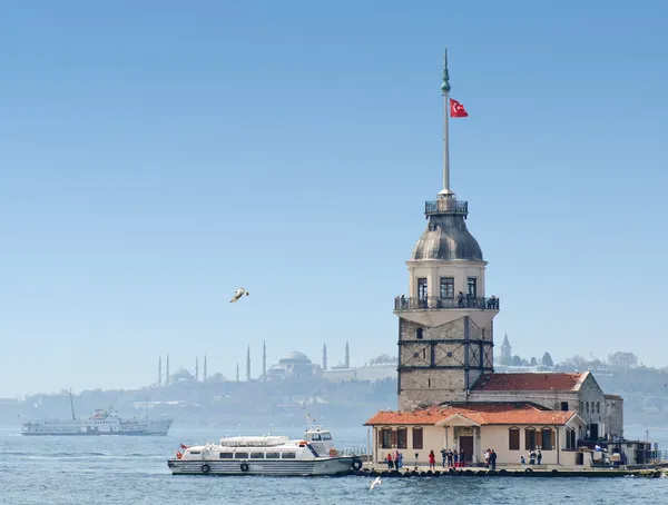 Maiden 's Tower in Istanbul, Turkije — Stockfoto