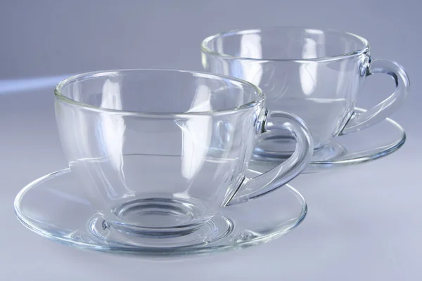 Чайні чашки з тарілкою — стокове фото