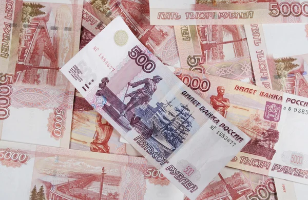 Achtergrond van Russische notes — Stockfoto